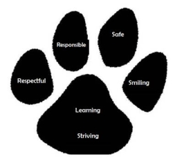 respect,responsible,safe,smiling,learning, striving image